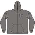 OP Skull Skeleton Zip Hoodie — Chrome Graphic Faded Full‑Zip